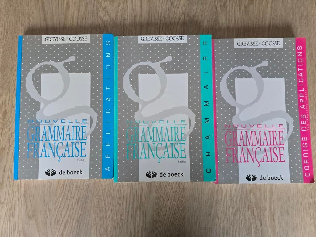 Lot complet Nouvelle Grammaire Française - Grevisse & Gooss, Enlèvement ou Envoi