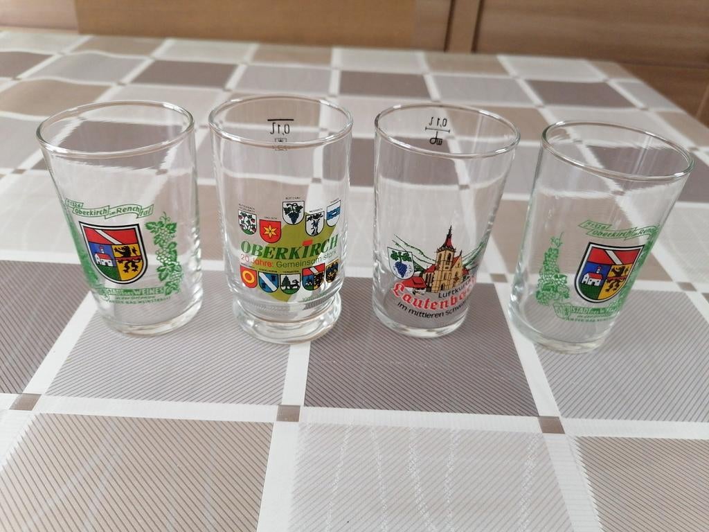 4 kleine Duitse glaasjes, Verzamelen, Ophalen of Verzenden, Zo goed als nieuw