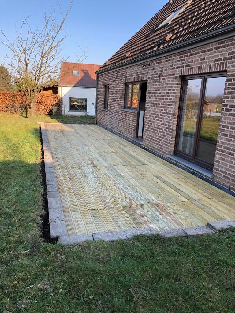 Bois et carrelage, Jardin & Terrasse, Enlèvement ou Envoi, Comme neuf, Bois
