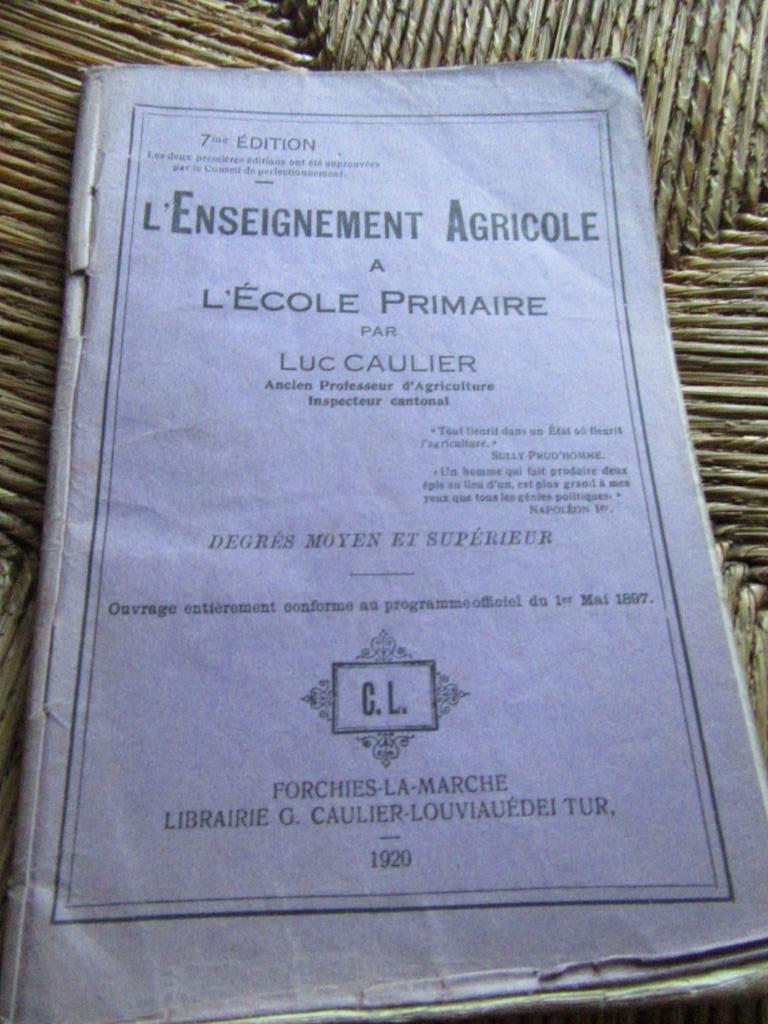 l'enseignement agricole à l'école primaire par L Caulier1920, Enlèvement, Utilisé, Primaire