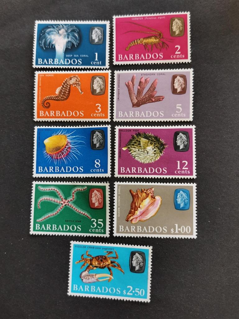 Barbados 1965 - onderwaterfauna *, Ophalen of Verzenden, Postfris, Midden-Amerika
