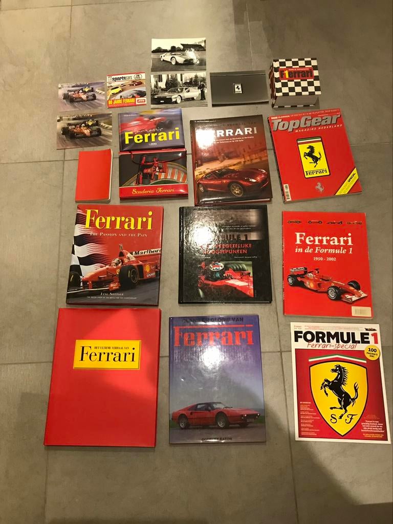 Ferrari boeken, foto's en post kaarten, Ophalen, Ferrari