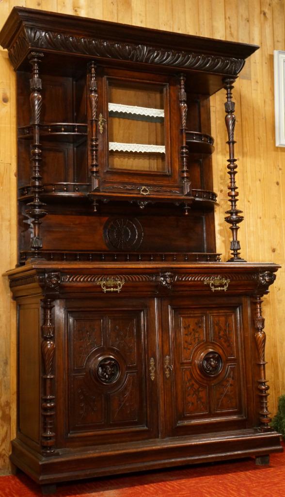 meuble de vitrine classique, commode, armoire de service de, Avec tablette(s), Cerisier, 100 à 150 cm, Enlèvement