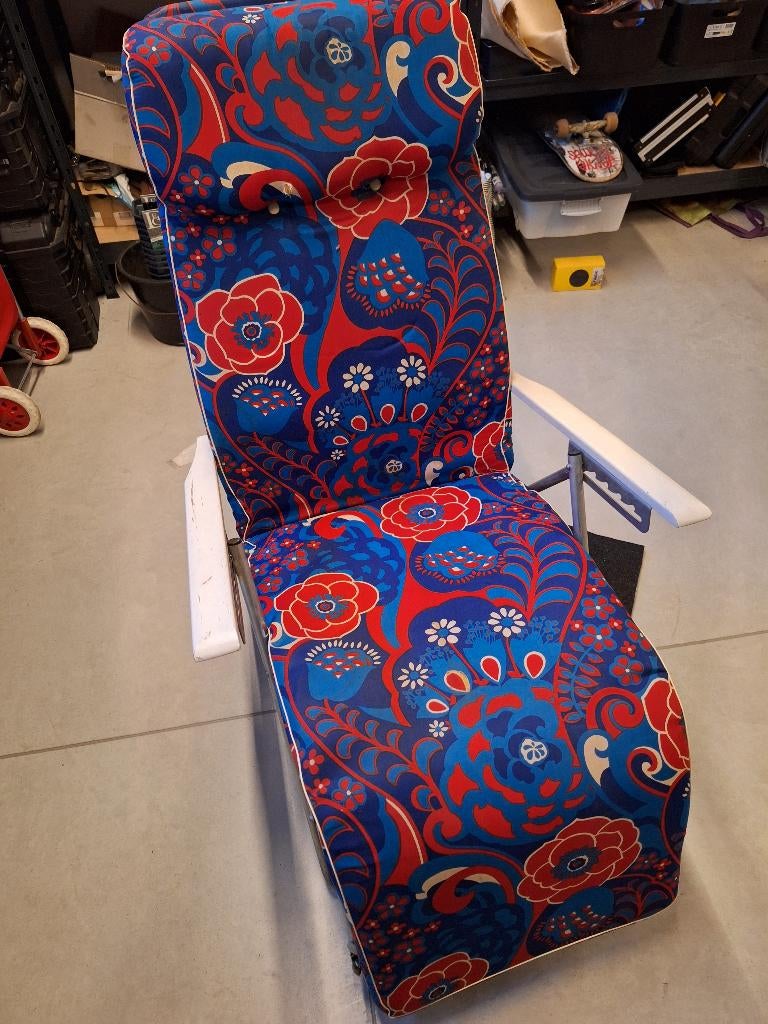 Retro tuinstoel, Tuin en Terras, Tuinstoelen, Ophalen, Gebruikt, Overige materialen, Inklapbaar