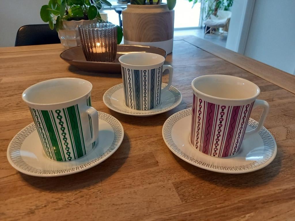 Villeroy & Boch espresso koffie tassen met onderbordje, Ophalen of Verzenden