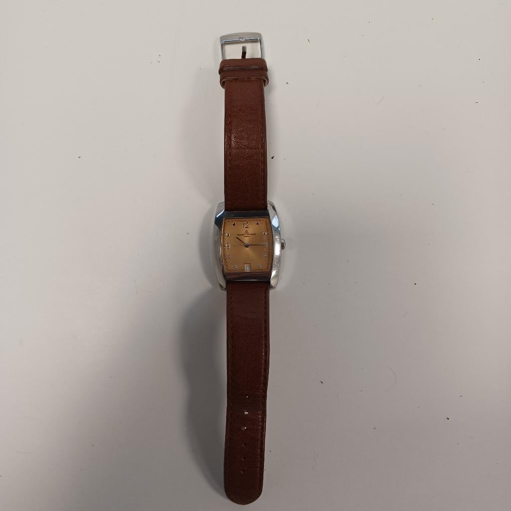 Baume & Mercier Hampton MV045147, Overige merken, Staal, Ophalen of Verzenden, Leer
