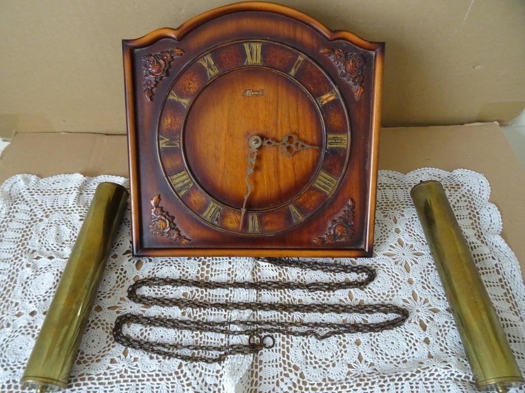 Antieke Hermle klok wandklok vintage Franz Hermle & Sohn, Antiek en Kunst, Ophalen of Verzenden
