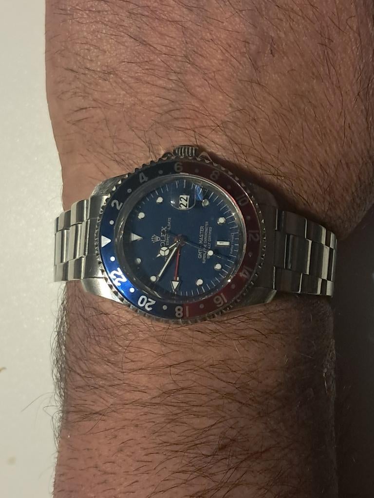 Rolex gmt master ( pepsi), Staal, Rolex, Polshorloge, Ophalen of Verzenden