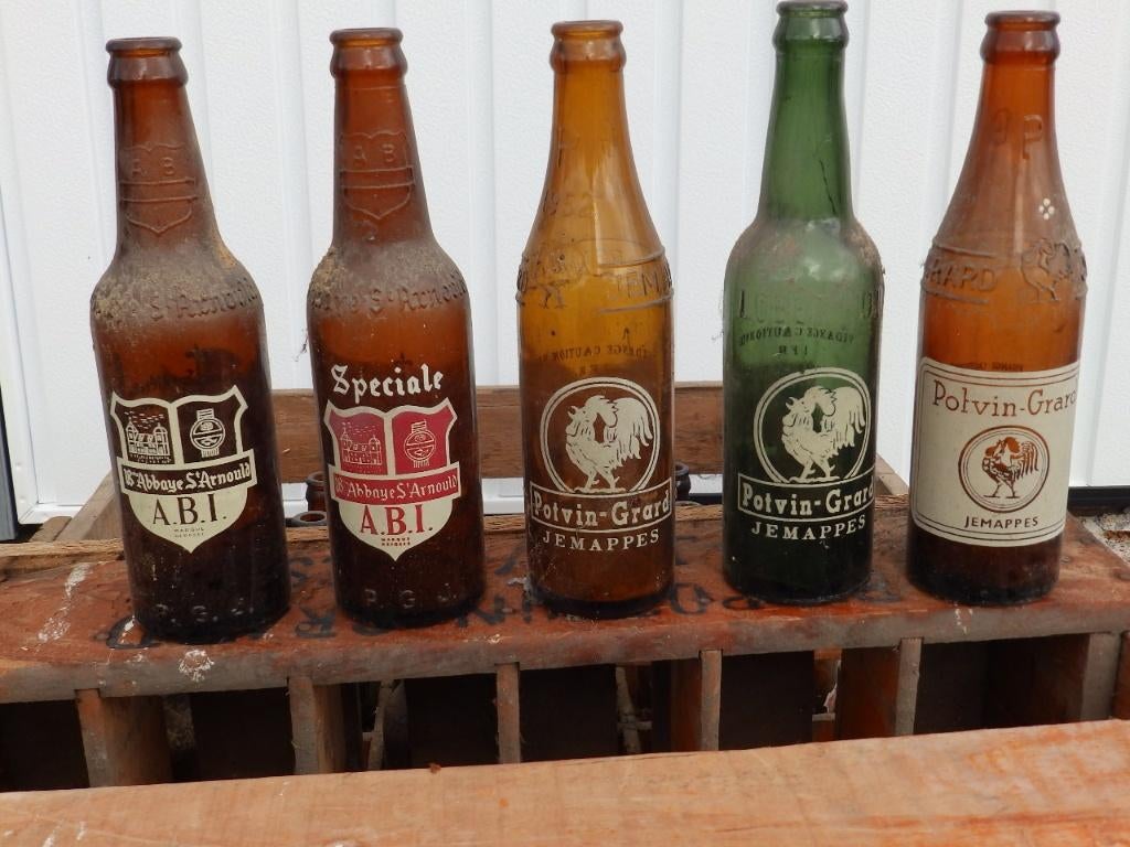 Brasserie Potvin-Grard Jemappes - Bouteilles Bière, Enlèvement ou Envoi, Utilisé, Bouteille(s), Autres marques