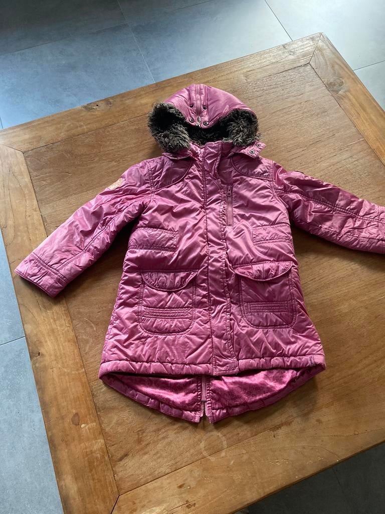 Warme, roze winterjas van Esprit maat 104/110, Kinderen en Baby's, Kinderkleding | Maat 104, Ophalen, Gebruikt, Esprit, Jas