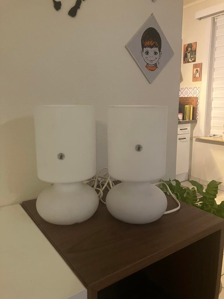 Setje ikea lykta tafellampen wit, Enlèvement ou Envoi, Comme neuf