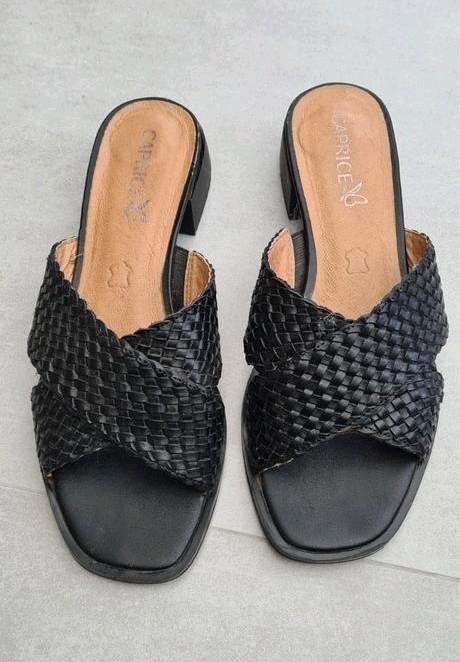 Mules cuir tressé P.40 Caprice, Enlèvement ou Envoi, Caprice, Porté, Noir