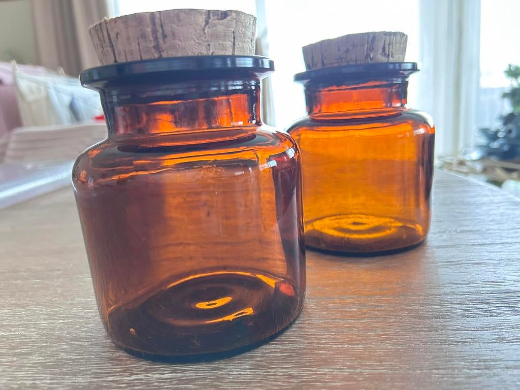 2 Vintage apothekerspotten, Huis en Inrichting, Ophalen, Gebruikt