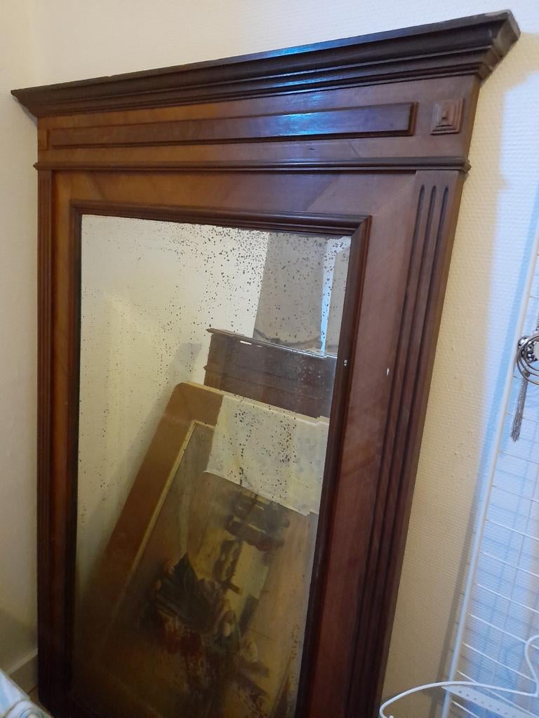 Ancien grand  miroir  dans son jus 100 x 155, Enlèvement, Rectangulaire, 100 à 150 cm, 150 à 200 cm