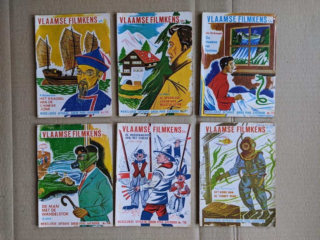 6 Vlaamse Filmpjes uit jaren ’60, Ophalen of Verzenden, Gelezen