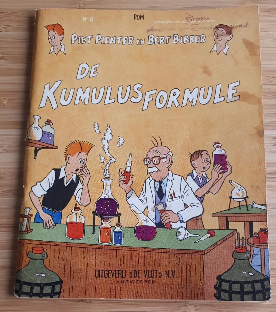 Piet Pienter en Bert Bibber De Kumulusformule 2e druk? 1962, Boeken, Eén stripboek, Ophalen of Verzenden, Gelezen