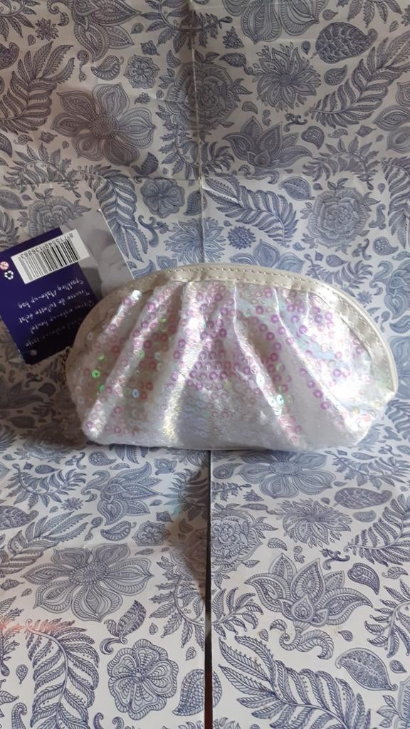 Trousse pour maquillage neuve paillettes rosées, Handtassen en Accessoires, Ophalen of Verzenden, Wit