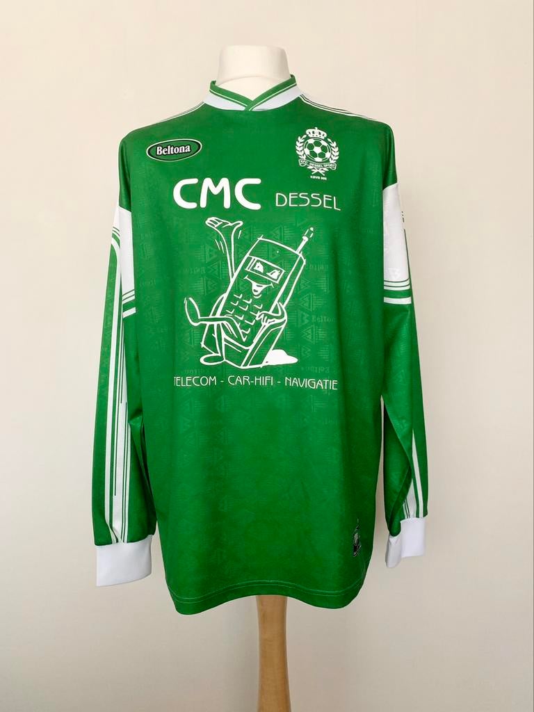 KFC Dessel Sport 90s Reserve #16 match worn & signed shirt, Maat XL, Gebruikt, Shirt