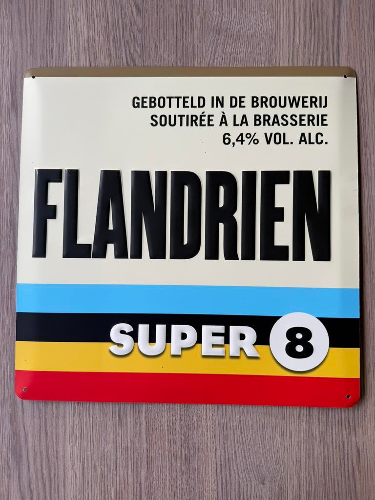 Metalen borden Super8, Enlèvement, Comme neuf