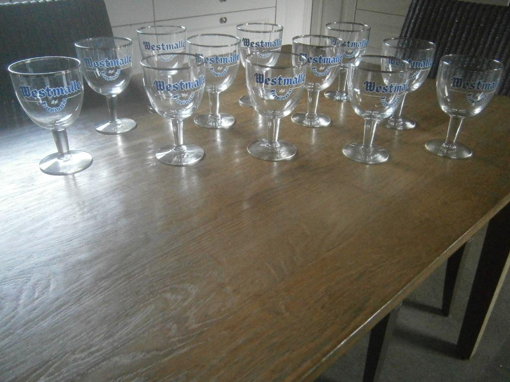12 Westmalle glazen, Verzamelen, Ophalen of Verzenden, Nieuw, Bierglas
