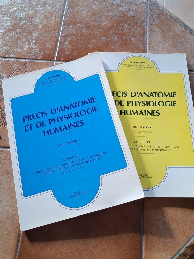 Lot de 2 tomes "Précis d'anatomie et de physiologie humaines, Livres, Livres d'étude & Cours, Utilisé, Enseignement supérieur