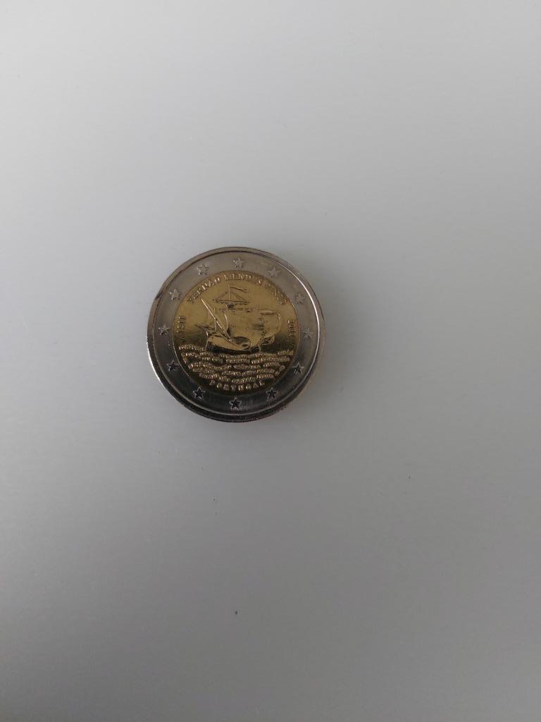 Herdenkingsmunt van 2 euro Portugal, 500ste verjaardag Pi, Ophalen of Verzenden, Portugal, 2 euro, Losse munt