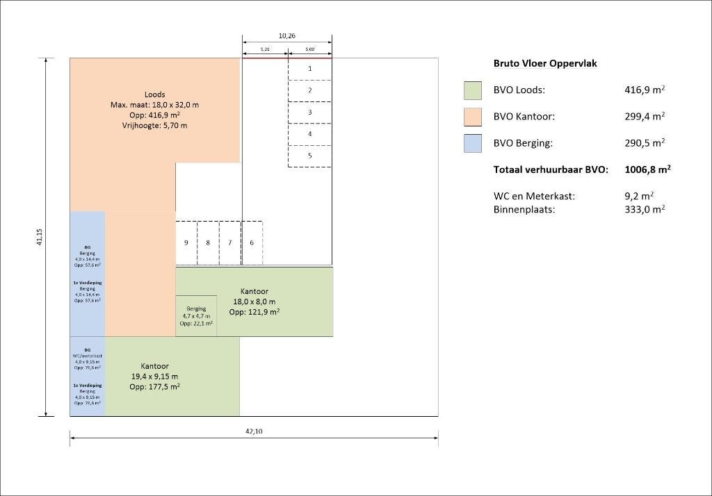 Verhuur bedrijfsruimte, kantoor en Loods bedrijvengebied, 1007 m², Huur, Bedrijfsruimte