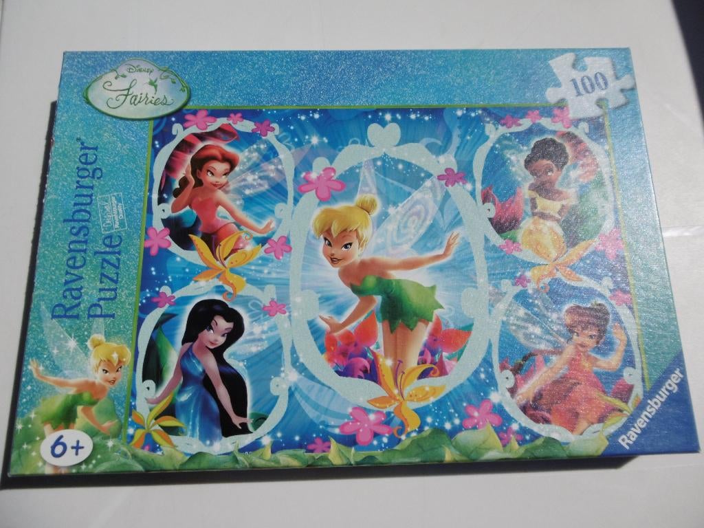 Disney Fairies puzzel van 100 stukjes, Ophalen of Verzenden, Meer dan 50 stukjes, Zo goed als nieuw, 4 tot 6 jaar