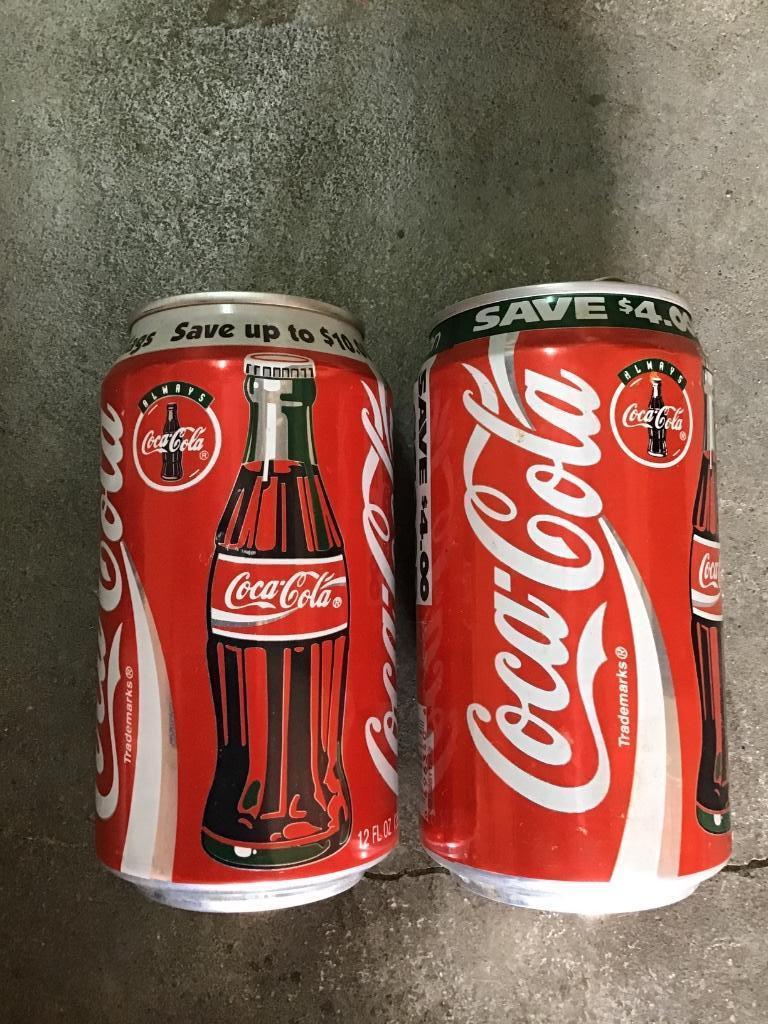 Coca-Cola 5 verschillende usa blikjes, Ophalen of Verzenden, Gebruikt, Verpakking