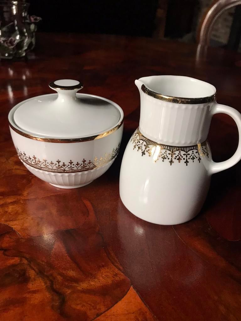 Gareis Waldsassen Brocante Suikerpot + melkkannetje, Enlèvement ou Envoi, Comme neuf, Porcelaine