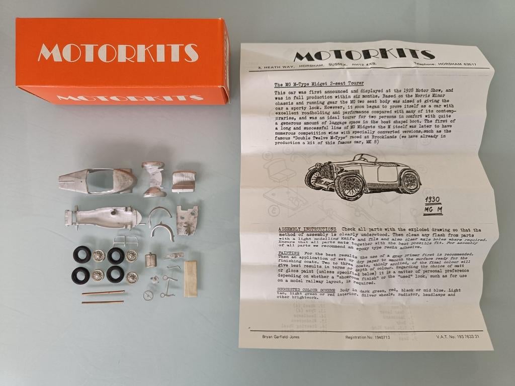Kits de moto de tourisme 2 places MK18 MG Midget 1:43 Anglet, Enlèvement ou Envoi