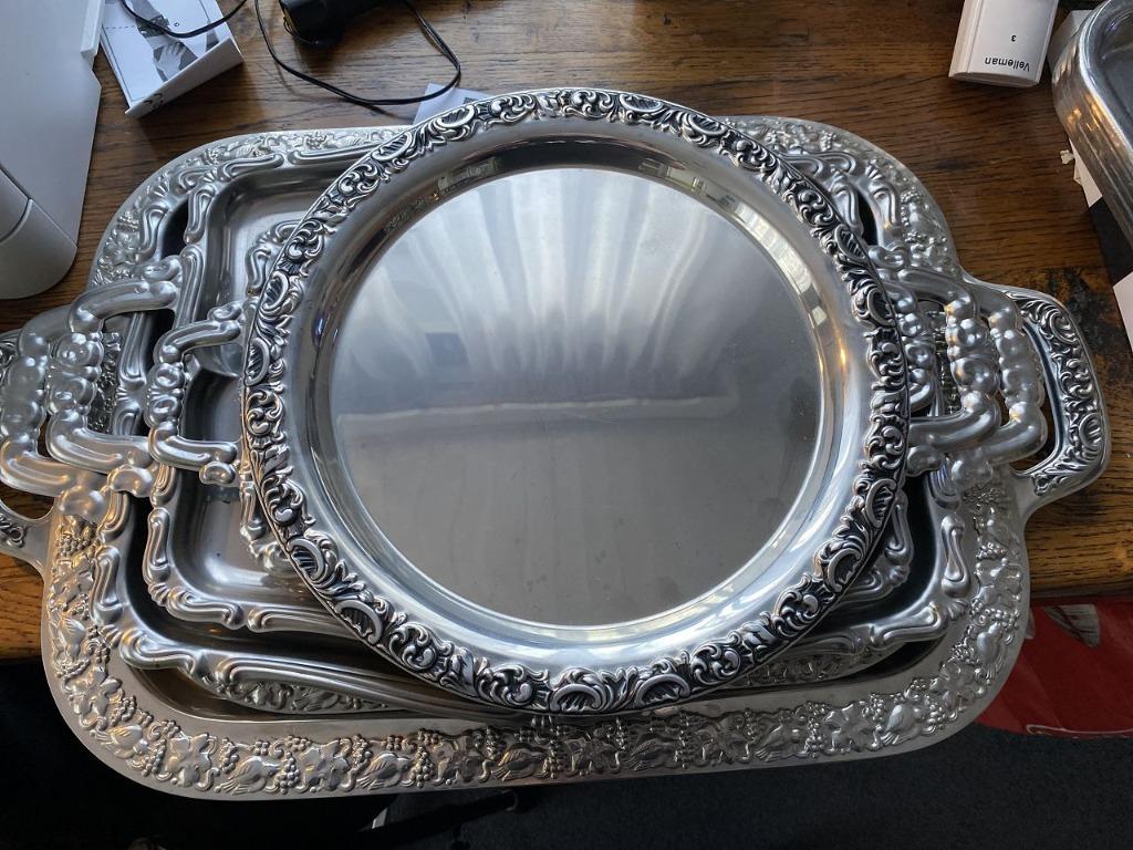 15 Vintage serveerschalen uit de jaren 1960, Ophalen of Verzenden, Zo goed als nieuw, Metaal, Alessi