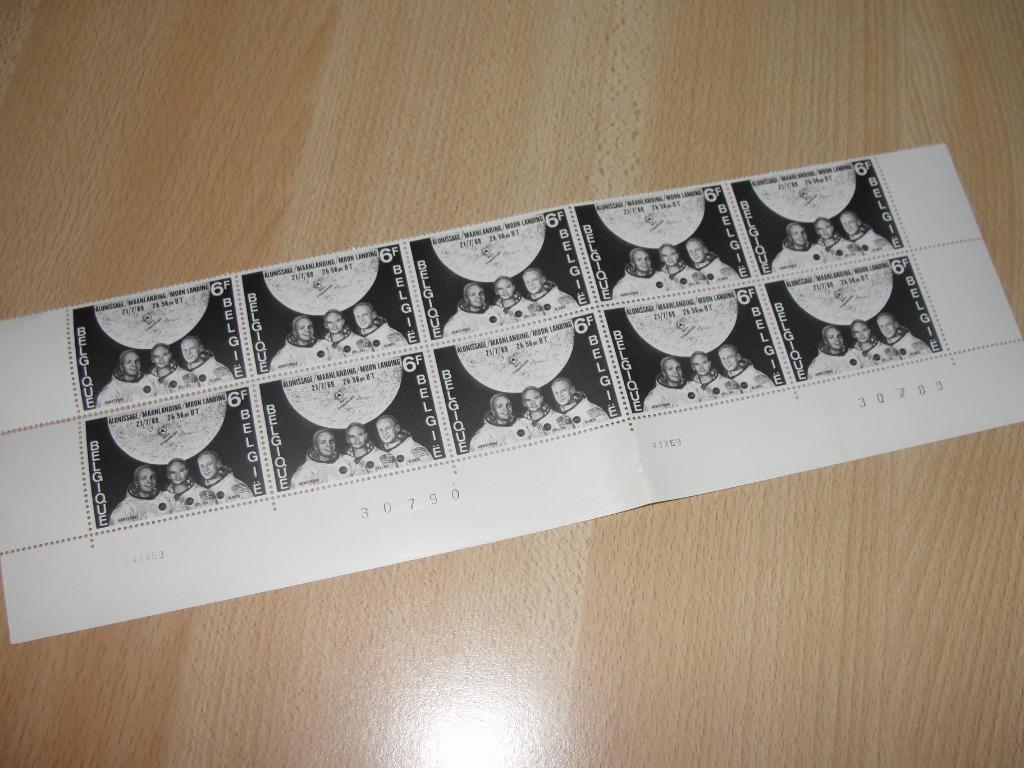 Postzegels van maanlanding op 21/7/69, Ophalen of Verzenden, Postfris, Overige thema's