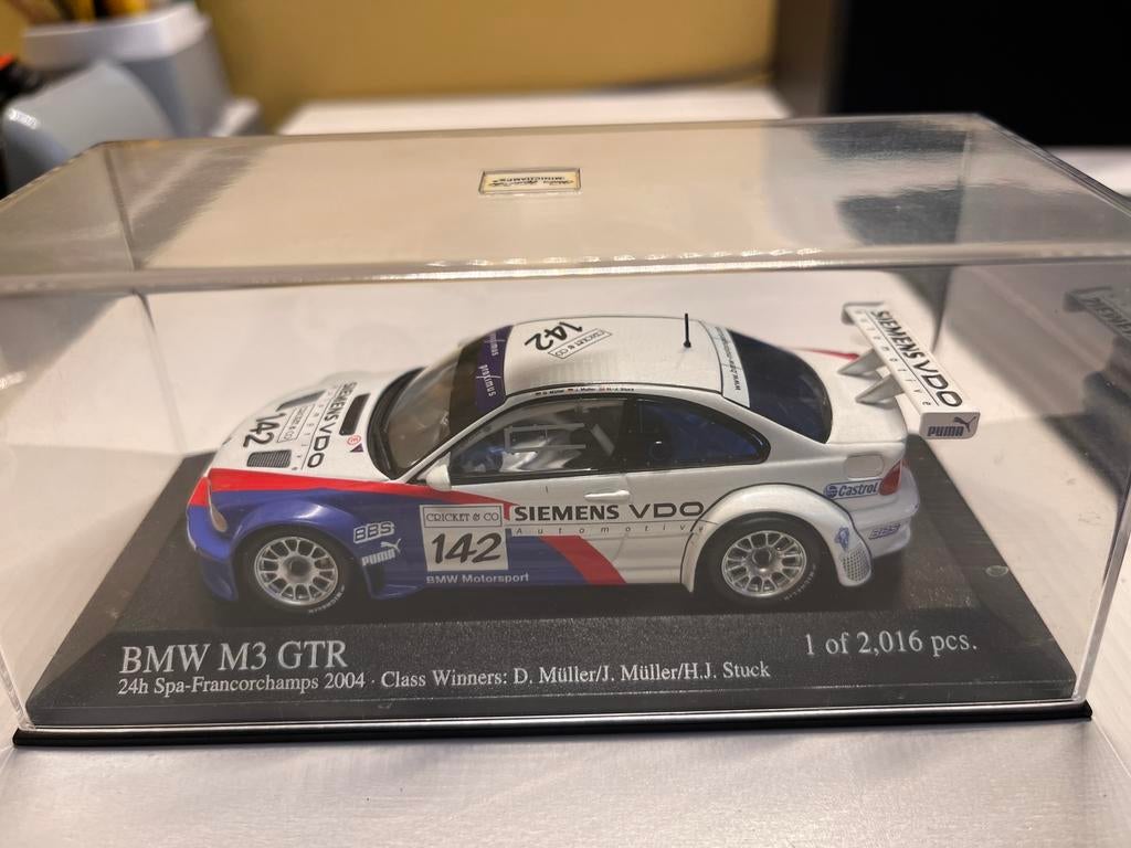 1/43 BMW M3 GTR 24H Spa 2004 MINICHAMPS, Enlèvement, Comme neuf, Voiture, MiniChamps