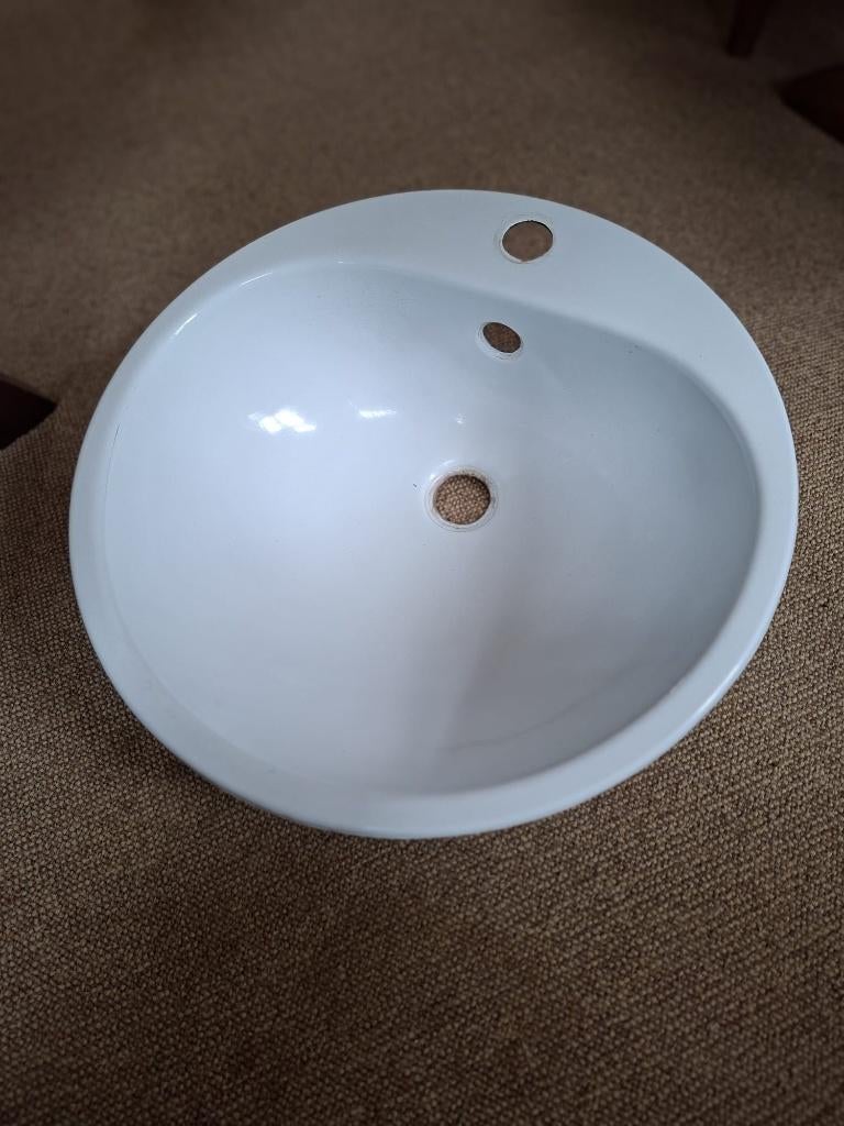 geëmailleerde lavabo - inbouwwastafel Banio Culisat, Antiek en Kunst, Antiek | Email, Ophalen of Verzenden
