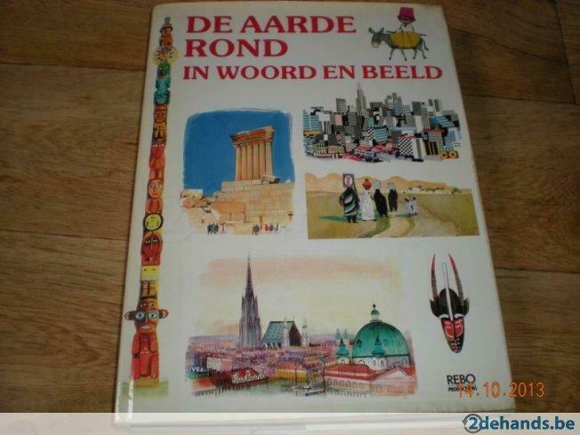 boek de aarde rond in woord en beeld met 320 blz in goede st, Gelezen