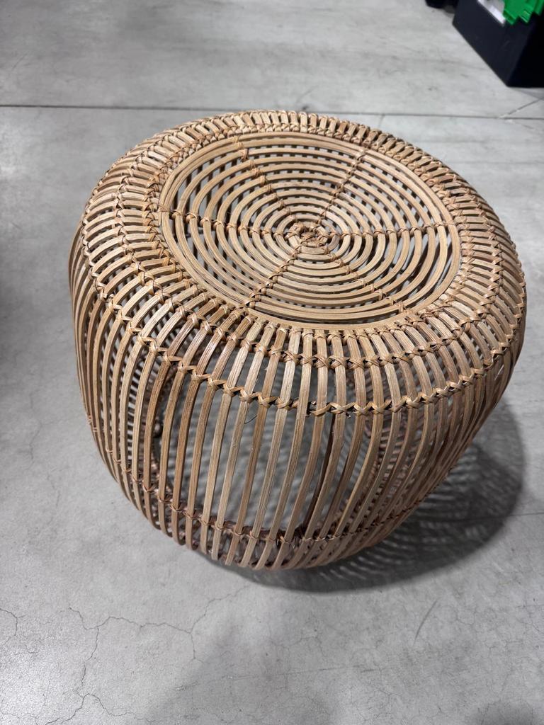 House Doctor rattan poef stoel Dia 52 cm, H 46 cm NIEUW, Huis en Inrichting, Ophalen, Scandic Modern, Nieuw, Riet of Rotan