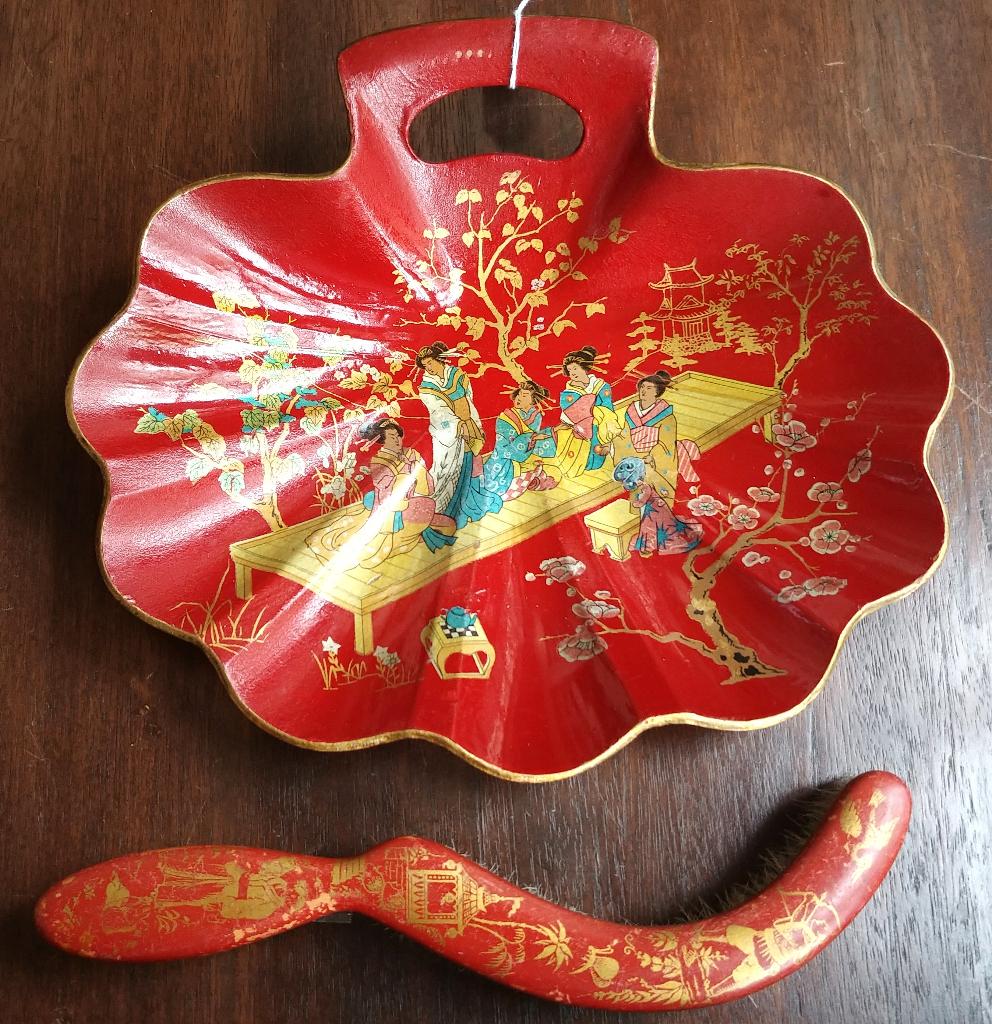 TOP JAPANS kruimelset + borstel RODE LAK, Ophalen of Verzenden