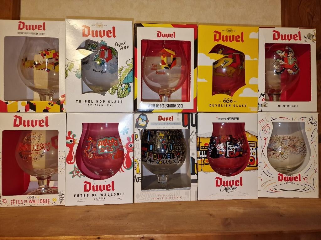 Lot van 10 Duvel glazen (A), Verzamelen, Ophalen of Verzenden, Nieuw, Glas of Glazen, Duvel