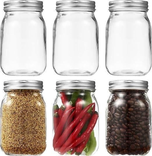 6 glazen weckpotten | 500 ml | GRATIS LEVERING, -, Verzenden, -, Pot, Bus of Blik