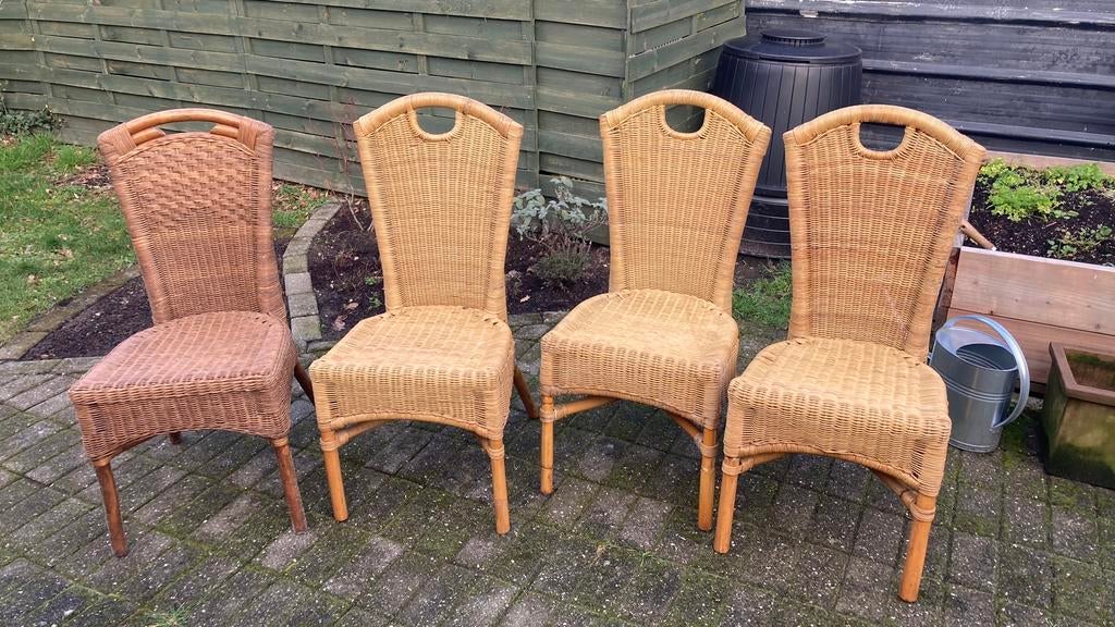 rieten stoelen gratis, Ophalen, Gebruikt, Bruin, Riet of Rotan