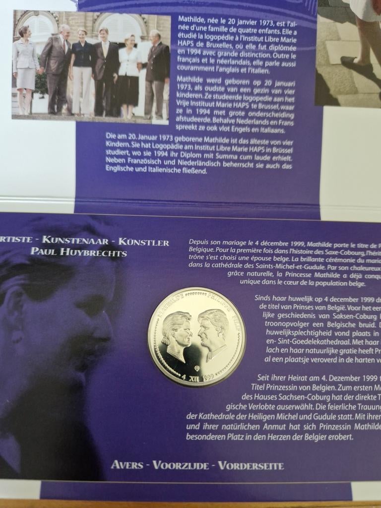 Mathilde et Philippe 1999 250F, Enlèvement ou Envoi, Argent, Série, Argent