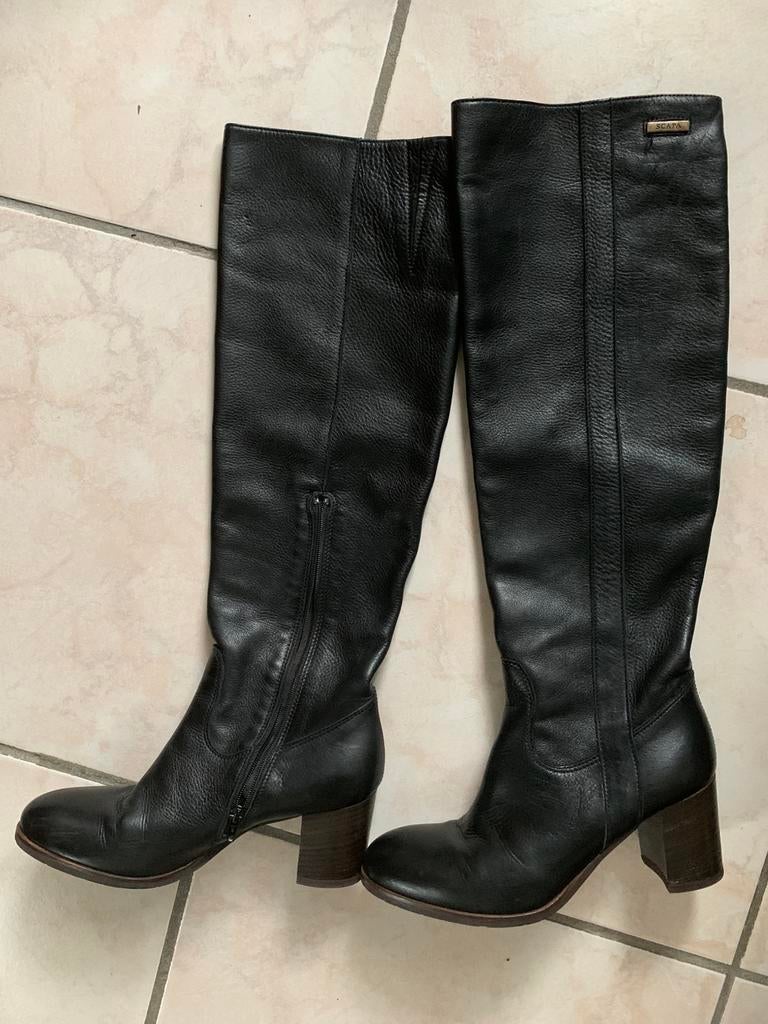 Hoge laarzen Scapa 38 zwart kwaliteitsleer, als nieuw, Kleding | Dames, Schoenen, Ophalen of Verzenden