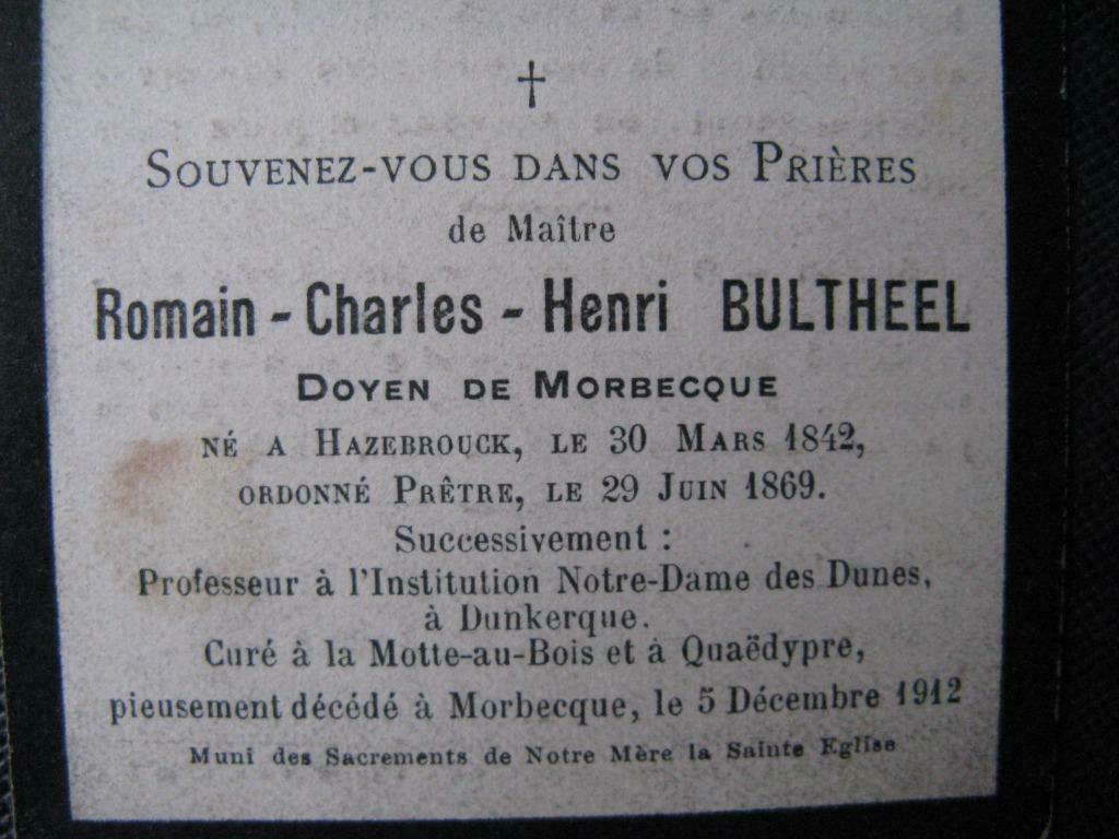 herinnering aan Romain  Bultheel, Verzamelen, Verzenden
