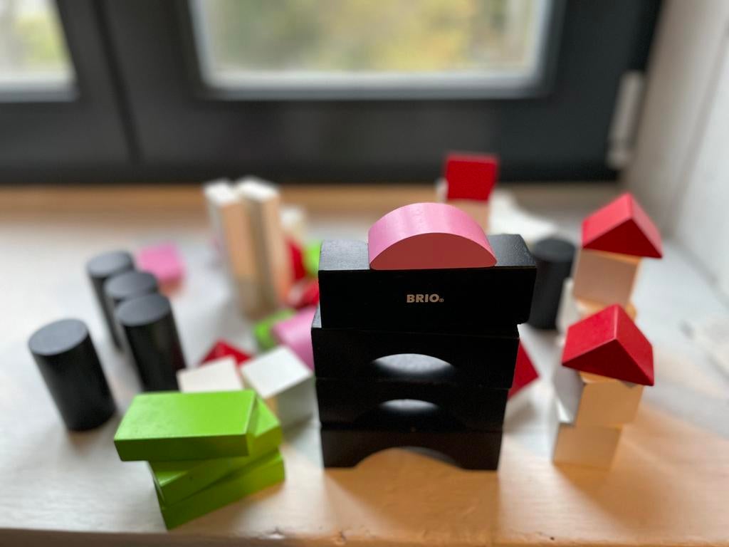 Blocs de construction en bois Brio, Kinderen en Baby's, Speelgoed | Bouwstenen, Gebruikt, Ophalen