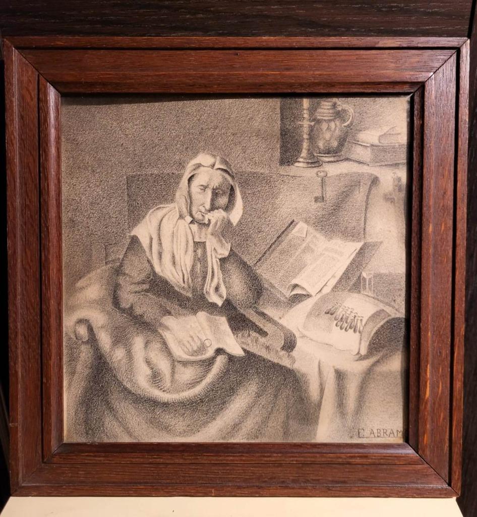 Punttekening - kunstwerk van pointillisme, Antiek en Kunst, Kunst | Schilderijen | Klassiek, Ophalen