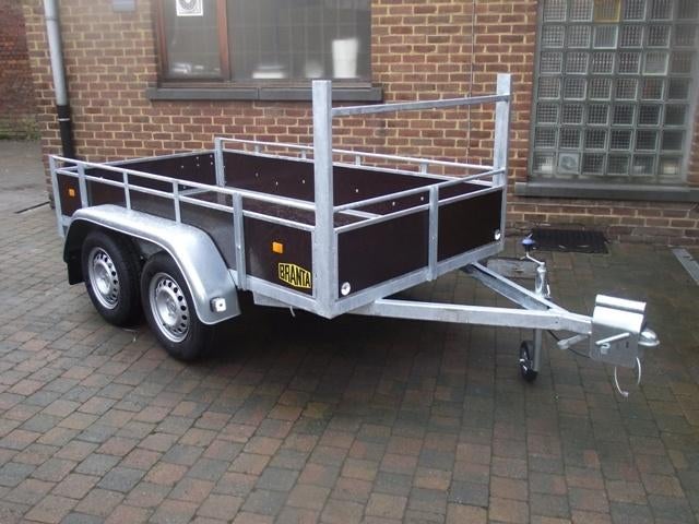 Professionele nieuwe dubbelas aanhangwagen 2,61 x 1,38m, Ophalen