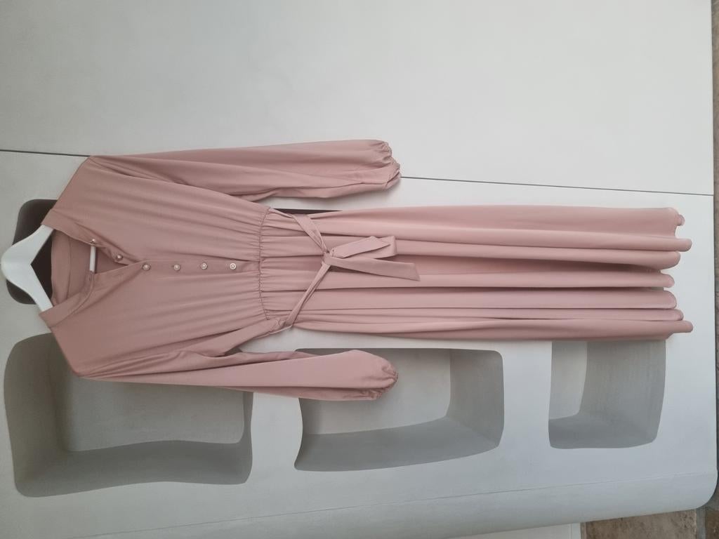 Nouvelle robe longue rose ancienne taille L, Enlèvement ou Envoi, Rose, Sous le genou, Taille 42/44 (L)