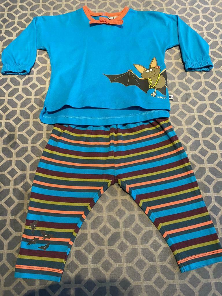 Woody pyjama vleermuis maat 9m / 74, Nacht- of Onderkleding, Gebruikt, Meisje, Ophalen of Verzenden