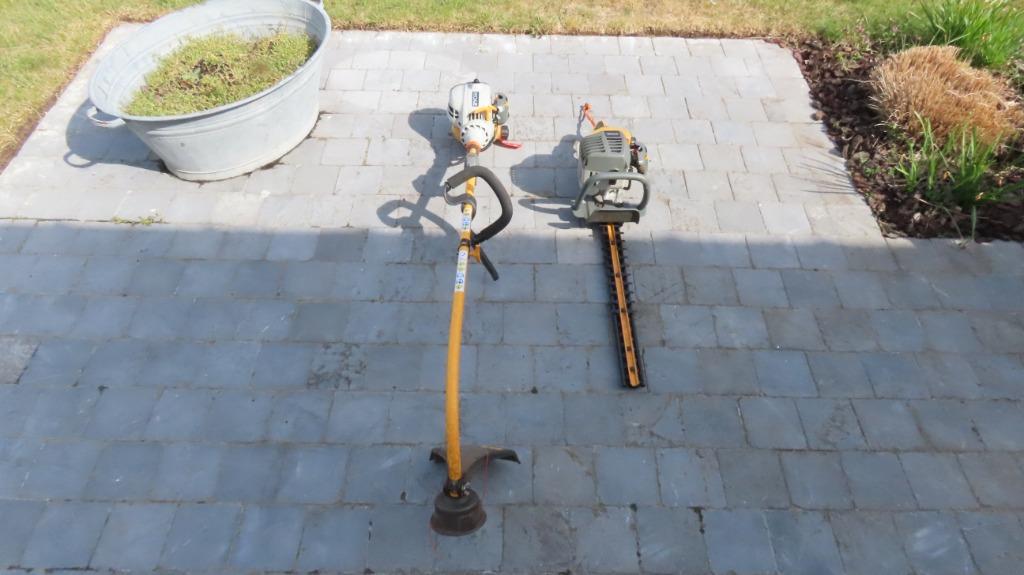 bosmaaier + haagschaar Ryobi benzine tuin maaier haag, Ophalen, Gebruikt, Benzine, Ryobi